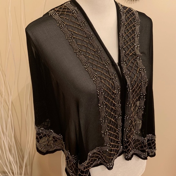INC International Concepts Beaded Evening Kimono - Picture 3 of 4